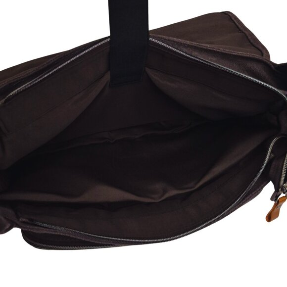 Messenger Bag for Men Women 13-14 Inch Laptop Water Resistant Shoulder Bag Brown - Picture 7 of 11